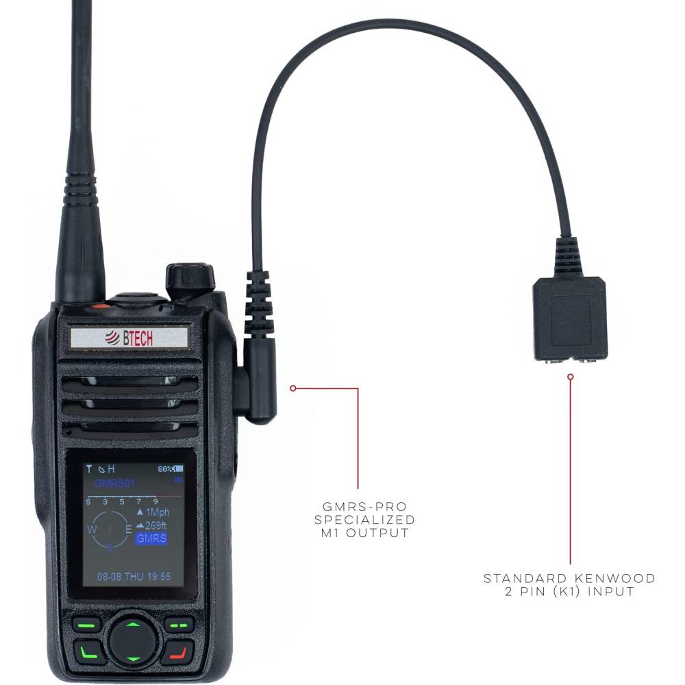 BTECH GMRS-PRO/UV-PRO K1 ADAPTER CABLE